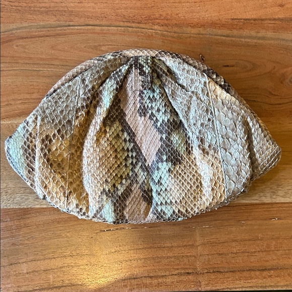 Vintage Handbags - Snake Skin Vintage Clutch